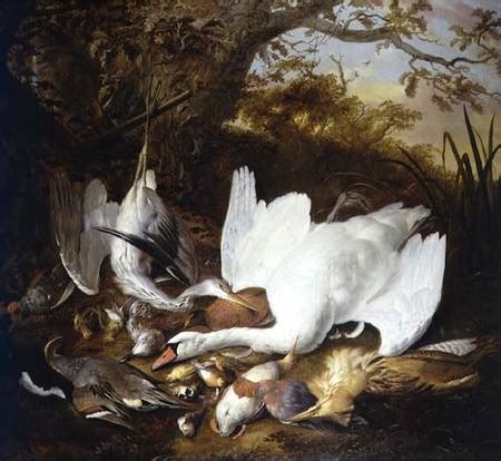 Still Life Of Swan And Game In A Landsca Jan De Wit Als Reproductie