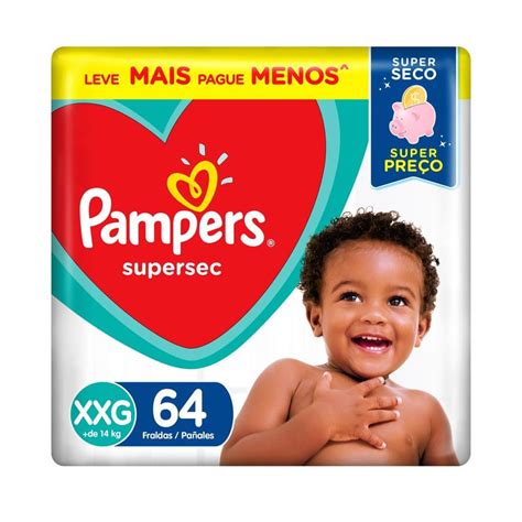 Fralda Pampers Supersec Jumbo Xxg 64 Unidades