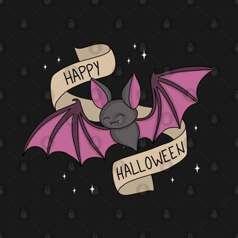 Cute Halloween Bat - Cute Halloween Bat - T-Shirt Designed & Sold By Ishak Karim