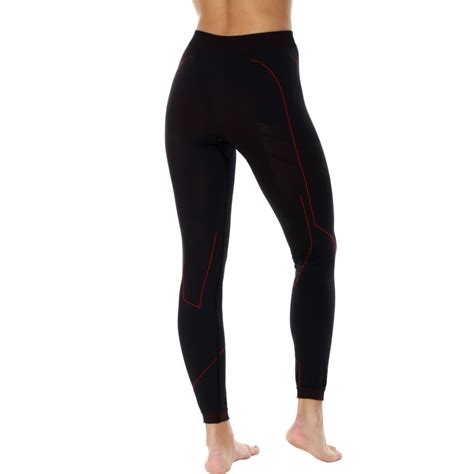 Spodnie motocyklowe damskie Brubeck Cooler czarno-czerwone - Rowertour.com