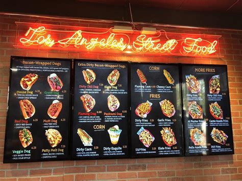 Menu at Dirt Dog restaurant, Las Vegas, S Rainbow Blvd #100