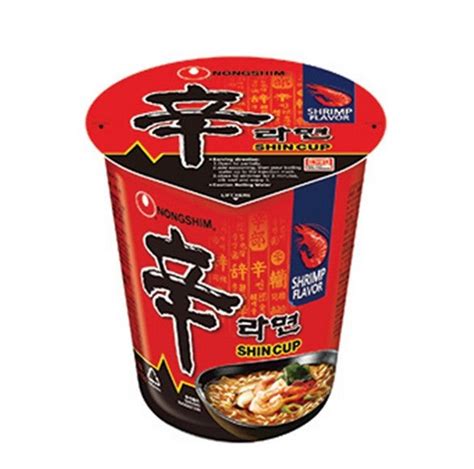 Nong Shim Cup Noodle Shin Hot And Spicy 68g