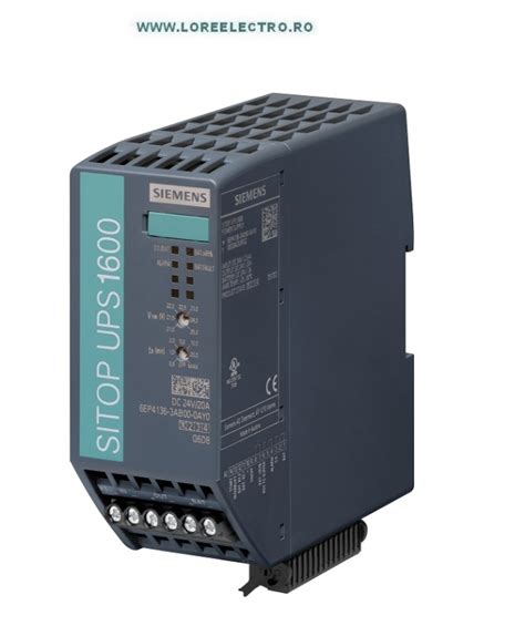 6EP4137 3AB00 0AY0 UPS Siemens Sitop UPS1600 U Alim 24V DC Tensiune