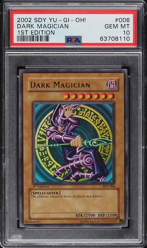 2002 Yu Gi Oh Starter Deck Yugi 1st Edition Dark Magician Sdy 006 Psa