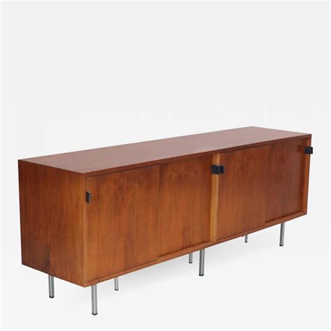 Florence Knoll Florence Knoll Credenza Sideboard Walnut With Leather