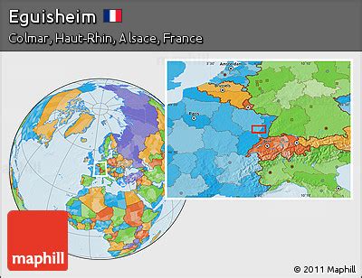 Free Political Location Map of Eguisheim