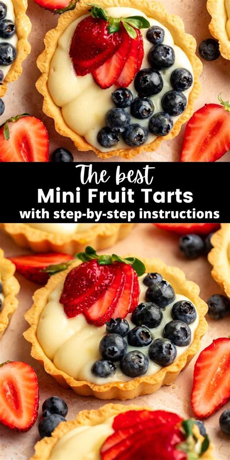 Mini Fruit Tarts With Pastry Cream Recipe Fruit Tart Recipe Mini