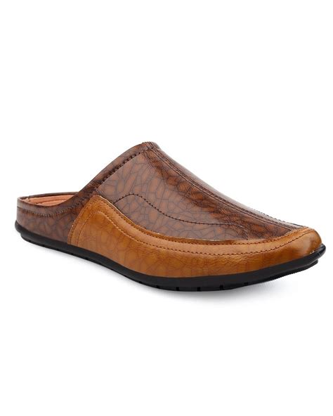 Buy Men S Brown Printed Mules Online In India At Bewakoof