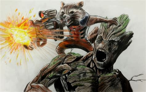 With Groot On Rocketraccoonfanclub Deviantart