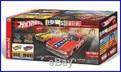 Car Track Set HO Slot Car Track Auto World Hot Wheels Snake Vs Mongoose Drag Racing Set