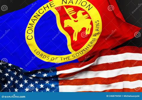 Flag of the Comanche Nation Stock Illustration - Illustration of united ...