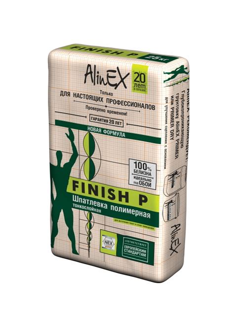 Шпатлевка полимерная AlinEX Finish P 25кг — 1snab.kz эконом ...