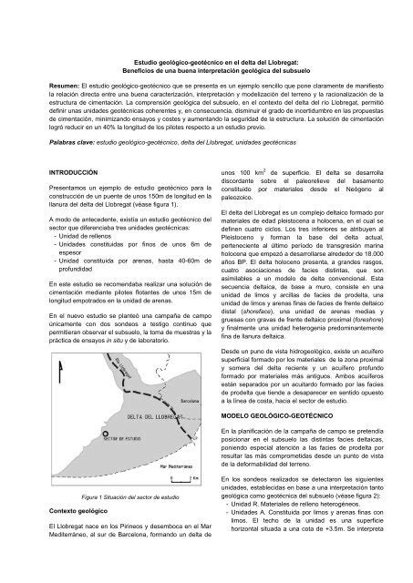 Estudio Geol Gico Geot Cnico En El Delta Del Llobregat Beneficios