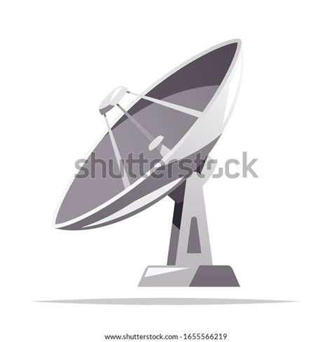 Satellite Dish Parabolic Antenna Vector Isolated Stock Vector Royalty