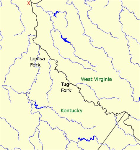 maps  tug river kentucky  north easterly branch thereof