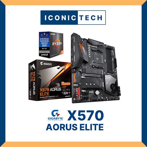 GIGABYTE X570 AORUS Elite Wi Fi AMD Ryzen 5000 X570 ATX PCIe4 0 DDR4