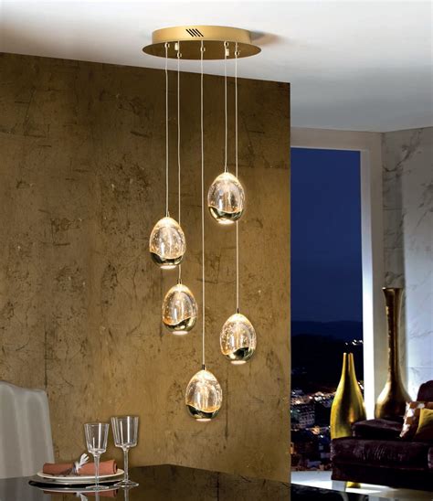 Led Glass Ball Pendant Lights Chrome Or Gold Ceiling Pendant