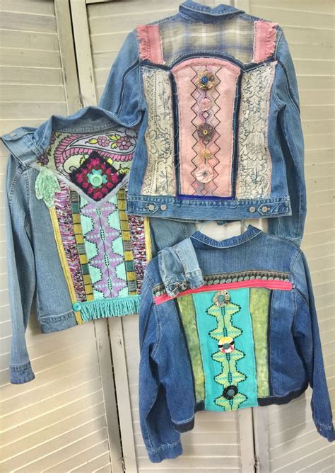 Sew Lace And Interesting Fabrics On A Denim Jacket Upcycle Jeans