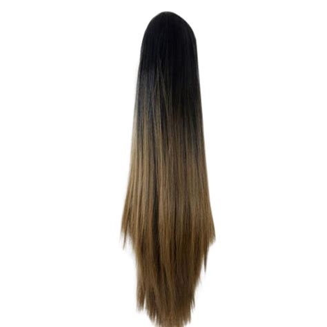 Rechte Lange Clip In Hair Extensions Blond Zwart P Grandado