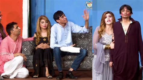 Amjad Rana With Nida Shazadi And Goshi Comedy Clip Stage Drama