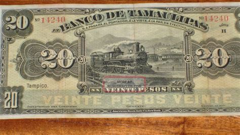 Mexico Tamaulipas Peso Bill Crisp Ca