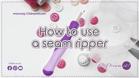 How to use a seam ripper - 123 Dream it!