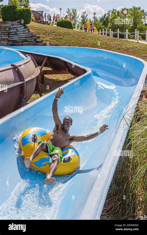 Alabama Decatur Point Mallard Park Waterparkwater Slide Black Man