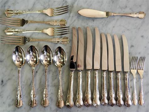 Lot Pieces Of Silverplate Cutlery In The Camille Pattern By Rodd