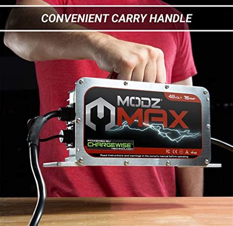 Modz Max48 15 Amp Golf Cart Battery Charger Compatible With 48 Volt