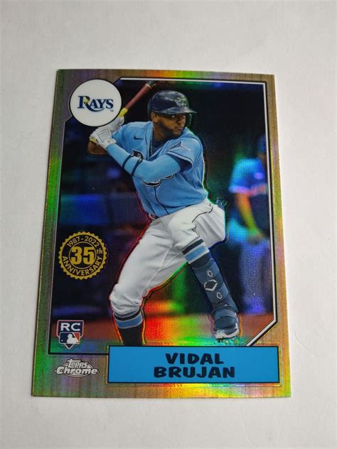 2022 Topps Chrome 1987 Throwback Refractor Vidal Brujan Rookie Rays