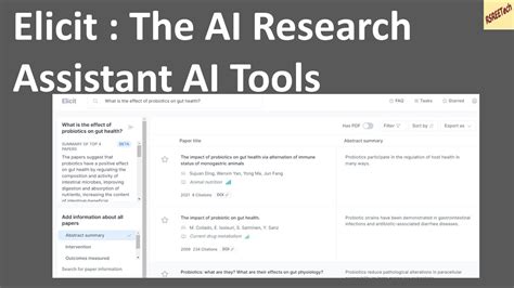 Elicit The AI Research Assistant AI Tools Demo YouTube