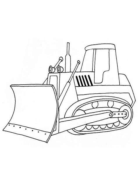 Bulldozer Truck Coloring Page