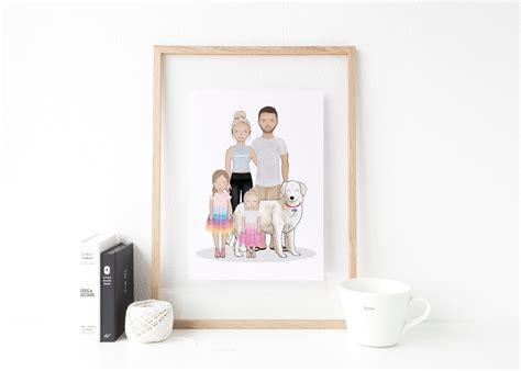 Custom Family Portrait Family Portrait Illustration Custom - Etsy