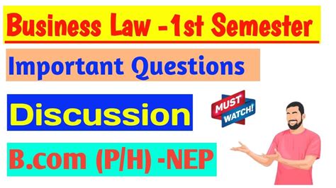 Business Law Important Questions Discuss Bcom Exam Business Law