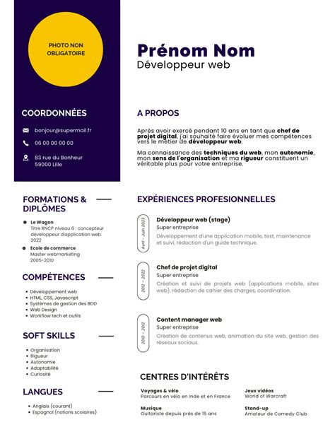 R Diger Un Cv Pour Reconversion Professionnelle Conseils