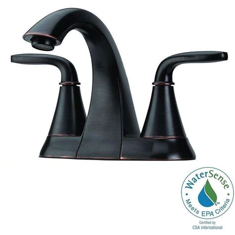 Pfister Pasadena 4 In Centerset 2 Handle High Arc Bathroom Faucet In Tuscan Bronze F 048 Pdyy