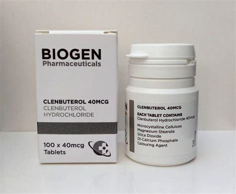 Biogen Pharmaceuticals Clenbuterol Mcg Tablets