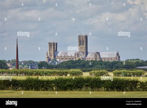 Lincoln Cathedral and International bomber Command Centre memorial Stock Photo - Alamy