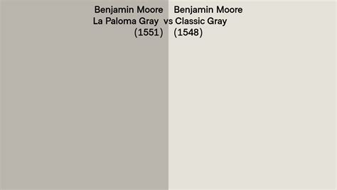 Benjamin Moore La Paloma Gray Vs Classic Gray Side By Side Comparison