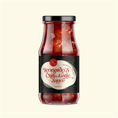 Leonardos Chili Garlic Sauce Packaging Label Design Packaging Labels Design Packaging