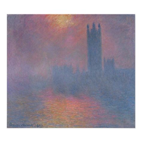 Claude Monet The Houses Of Parliament London Poster Zazzle