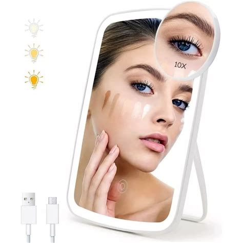 Espejo De Maquillaje Pantalla Táctil Con Luces Led Recargable Sodimac