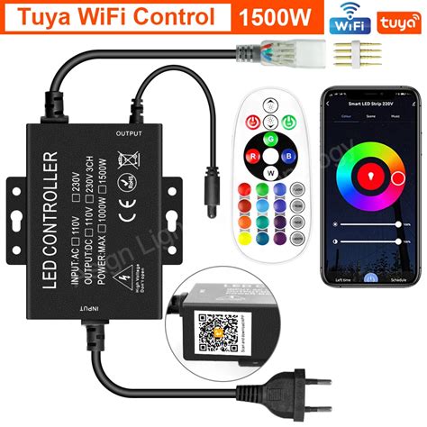 Pin V Rgb Denetleyici Tuya Wifi Bluetooth Uzaktan Kumanda W