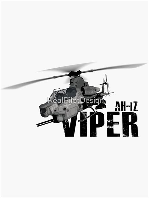 Ah 1z Viper Attack Helicopter Action Series Design Sticker By