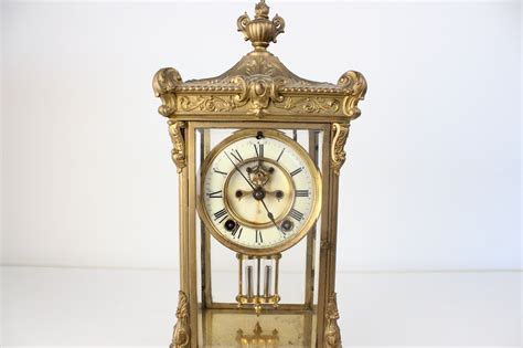 Ansonia Crystal Regulator Mantle Clock Ebth