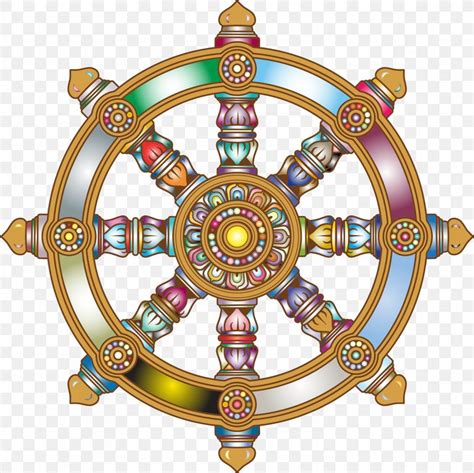 Dharmachakra Buddhism Buddhist Symbolism Noble Eightfold Path PNG