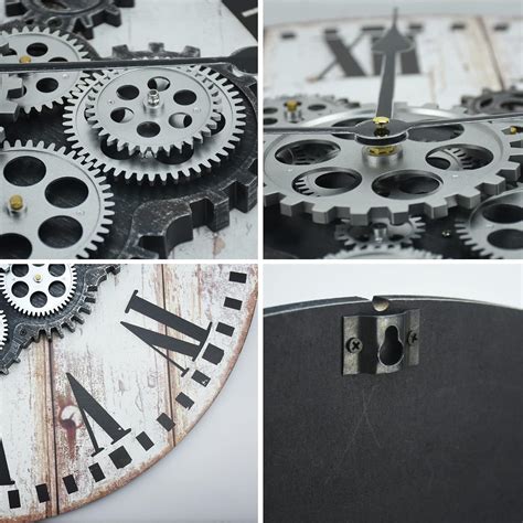 Buy Toktekk Inch Large Decorative Wall Clock With Real Moving Gears