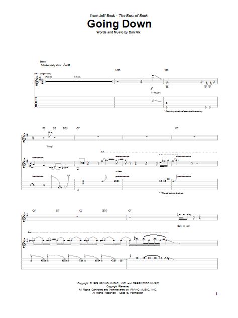 Going Down | Sheet Music Direct