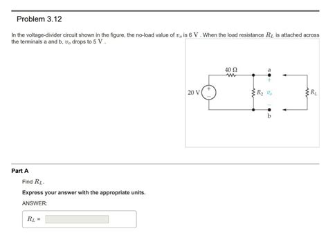 Solved In The Voltage Divider Circuit Shown In The Figu