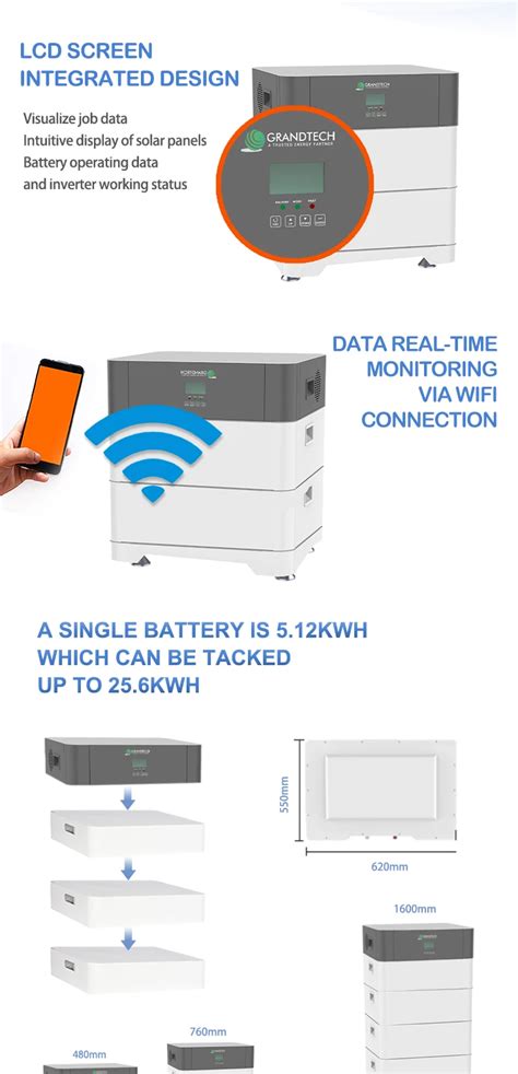 Grandtech Stackable Modular V Kwh Lifepo Lithium Ion Home